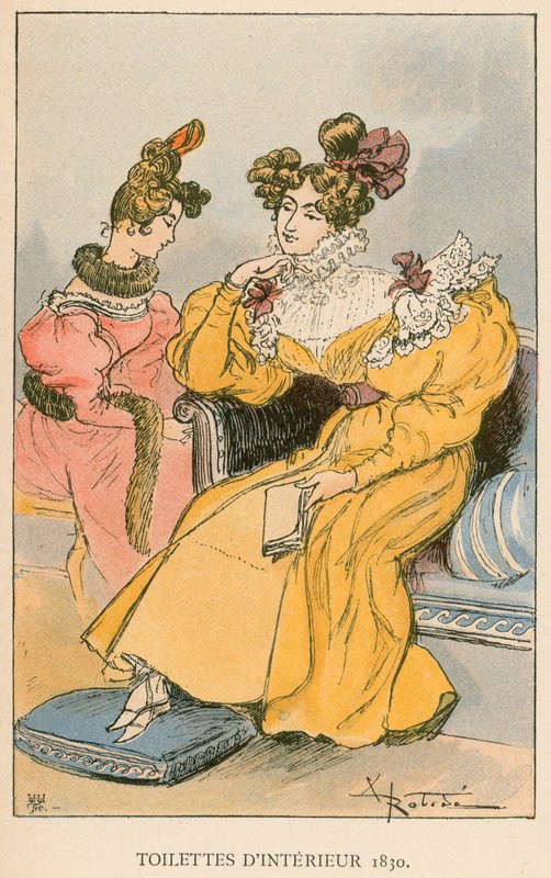 Interiørtoaletter 1830 av Albert Robida