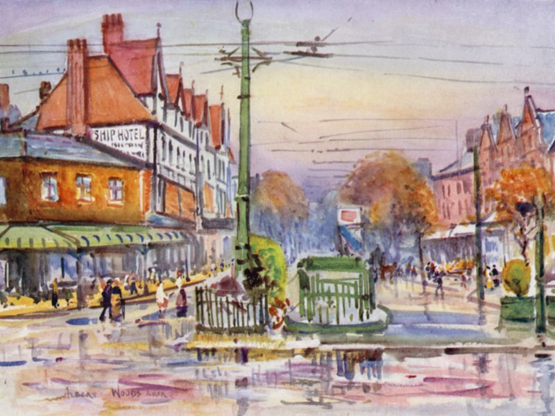 Lytham (farge litho) av Albert Woods
