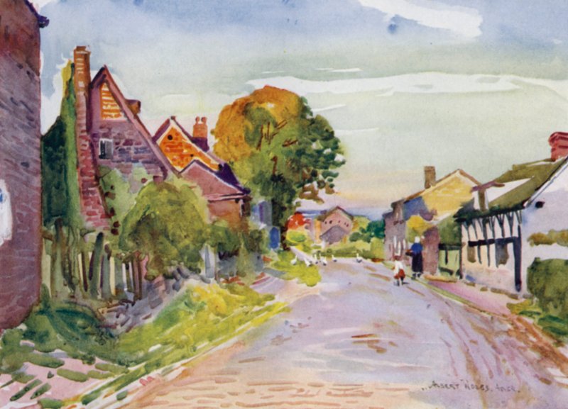 Mawdesley (farge litho) av Albert Woods