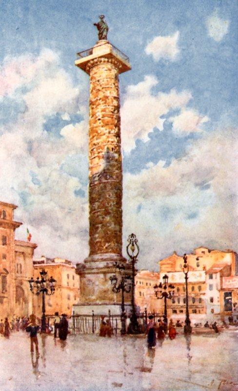 Kolonne av Marcus Aurelius, Piazza Colonna av Alberto Pisa