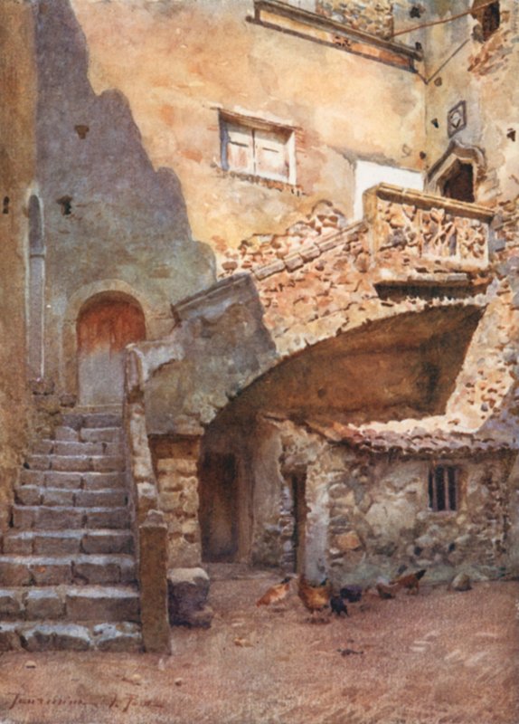 Palazzo Corvaia gårdsplass, Taormina av Alberto Pisa