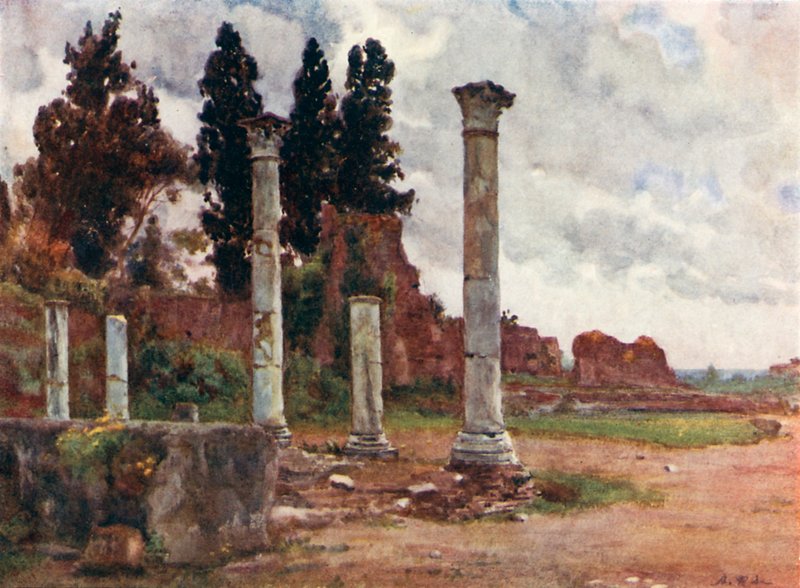Biblioteket til House of Domitian på Palatinen av Alberto Pisa