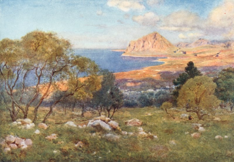 Monte Cofano fra Portarella, Trapani av Alberto Pisa