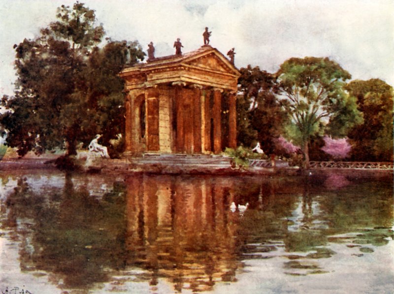 Prydvann, Villa Borghese av Alberto Pisa