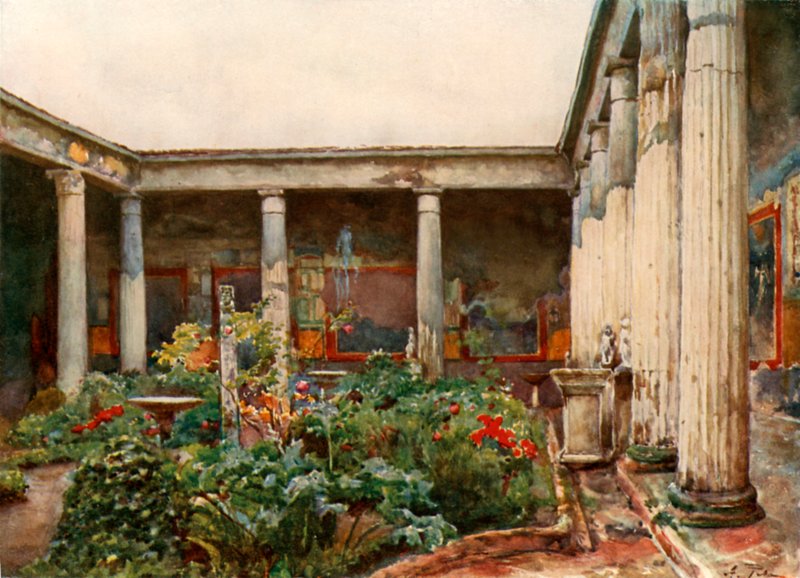 Peristyle av huset til Vettii av Alberto Pisa