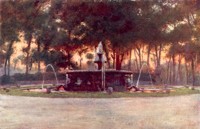 Sjøhestfontene i Villa Borghese av Alberto Pisa