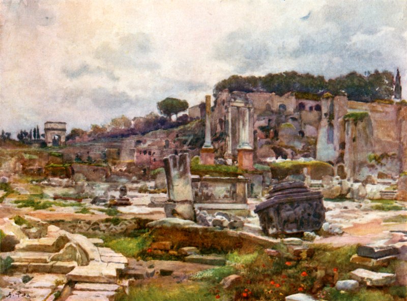 Forumet fra buen til Septimius Severus av Alberto Pisa