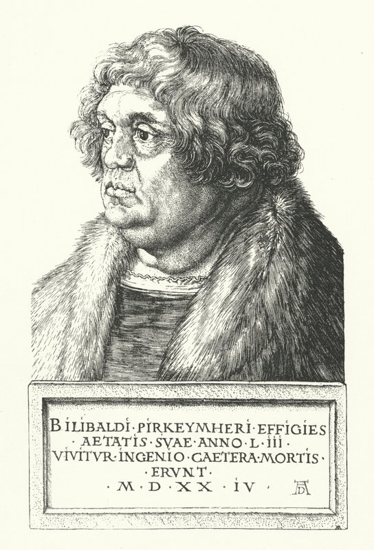 Willibald Pirckheimer , tysk renessanseadvokat, forfatter og humanist, og nærmeste venn av Albrecht Durer av Albrecht Dürer