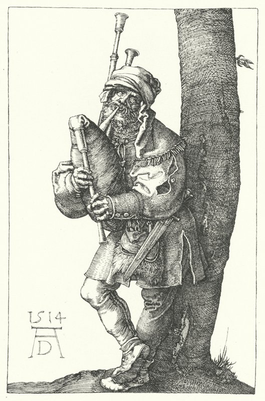 Sekkepiper av Albrecht (after) Durer or Duerer