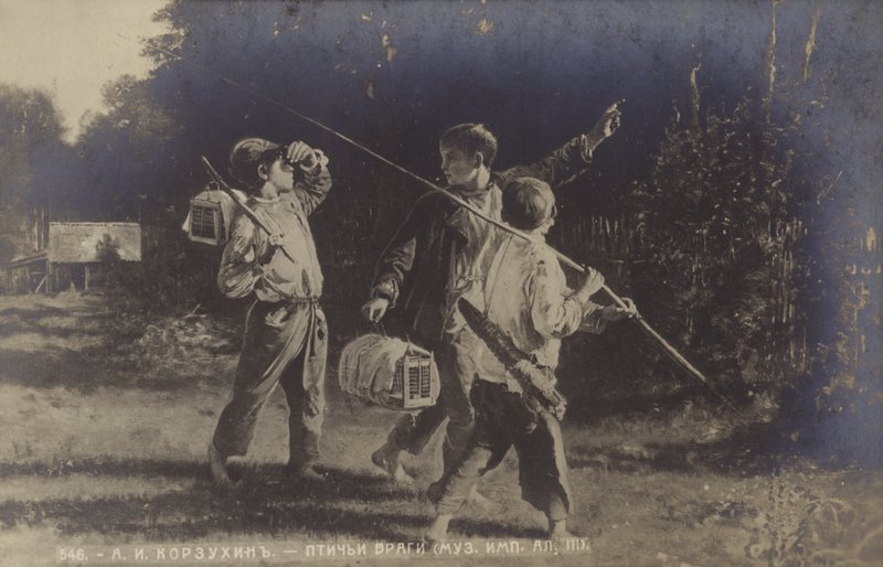 Enemies of Birds, 1887 av Aleksei Ivanovich Korzukhin