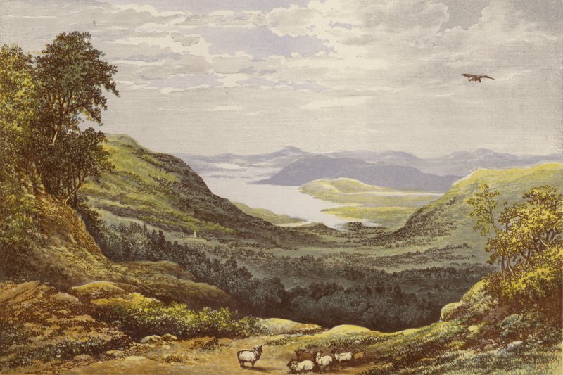 Windermere og Esthwaite av Alexander Francis Lydon