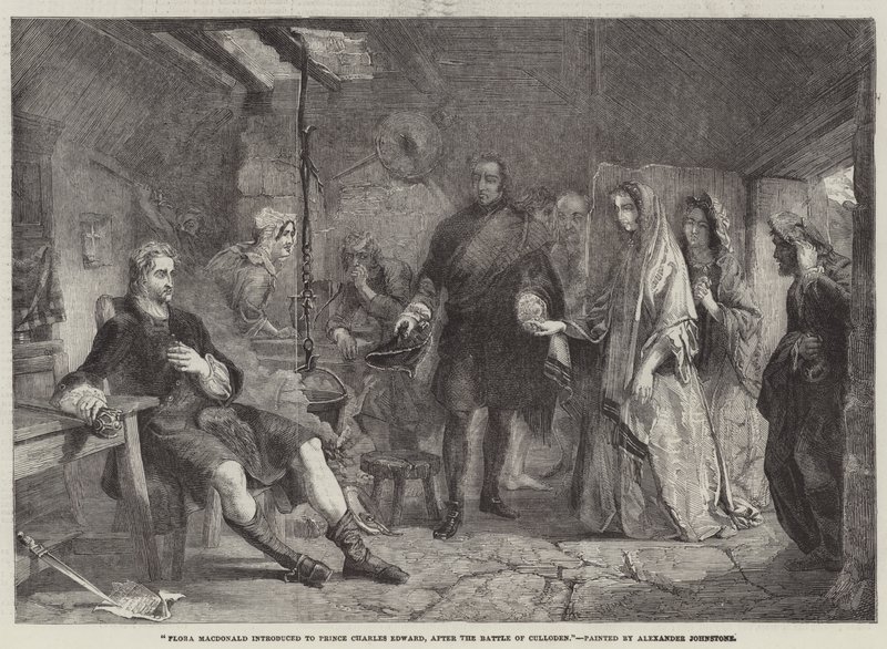 Flora Macdonald introduserte for prins Charles Edward, etter slaget ved Culloden av Alexander Johnston
