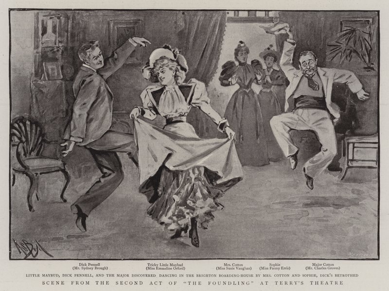 Scene fra andre akt av The Foundling på Terry