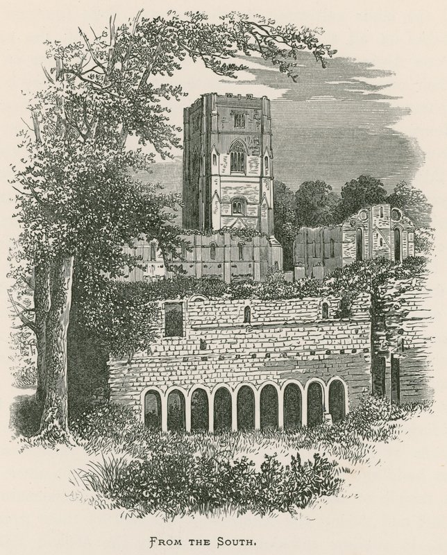 Fountains Abbey, fra sør av Alexander Francis Lydon