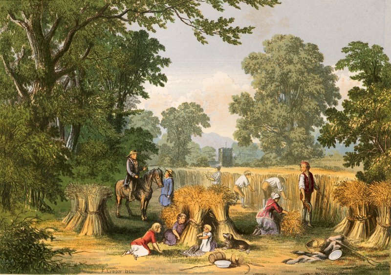 Illustrasjon for Goldsmith's The Deserted Village av Alexander Francis Lydon