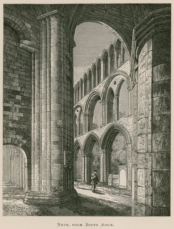Jedburgh Abbey, Nave, fra South Aisle av Alexander Francis Lydon