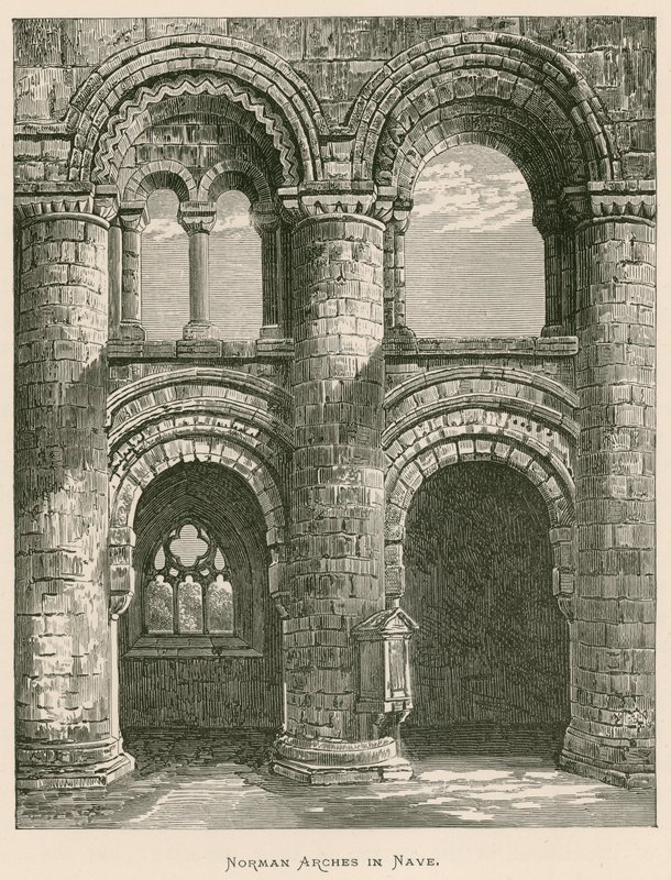 Jedburgh Abbey, Norman Arches i Nave av Alexander Francis Lydon
