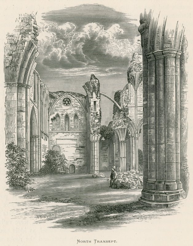 Melrose Abbey, North Transept av Alexander Francis Lydon