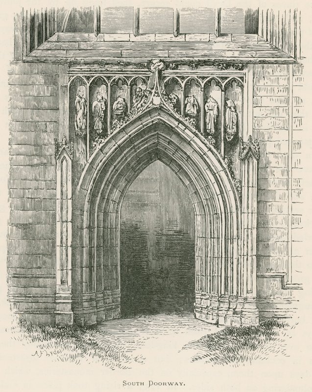 Melrose Abbey, South Doorway av Alexander Francis Lydon