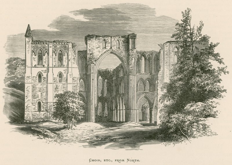 Rievaulx Abbey, Choir, etc, fra nord av Alexander Francis Lydon