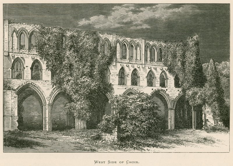 Rievaulx Abbey, vestsiden av koret av Alexander Francis Lydon