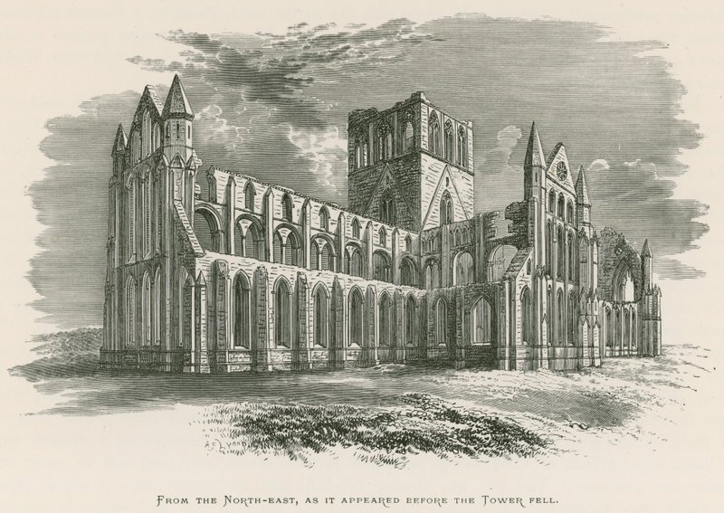 Whitby Abbey, fra nordøst, slik det så ut før tårnet falt av Alexander Francis Lydon