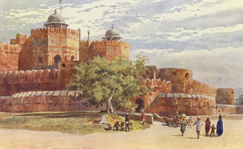 Agra Fort, utenfor Delhi-porten av Alexander Henry Hallam Murray