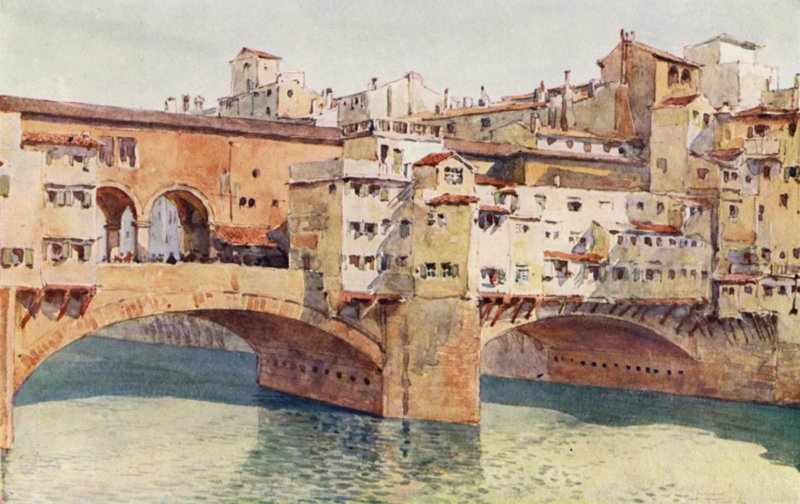 Firenze, Ponte Vecchio (farge litho) av Alexander Henry Hallam Murray