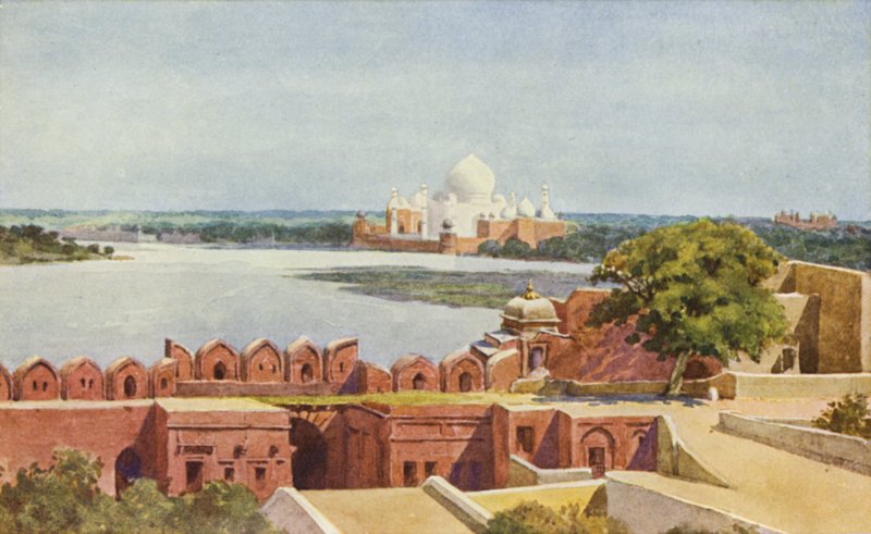 Taj fra fortet, Agra av Alexander Henry Hallam Murray