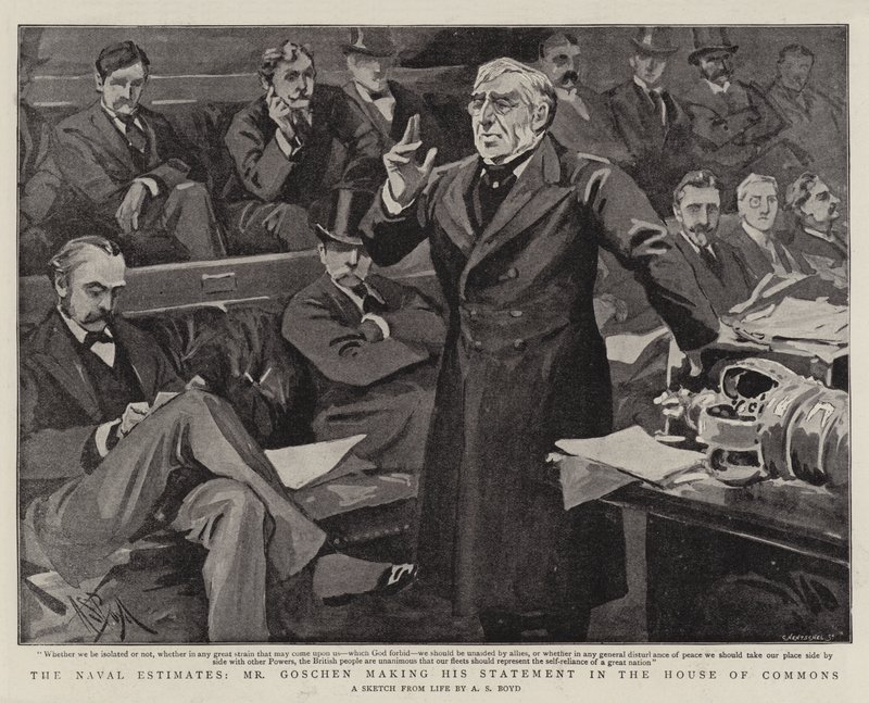 Naval Estimates, Mr Goschen avgir sin uttalelse i Underhuset av Alexander Stuart Boyd