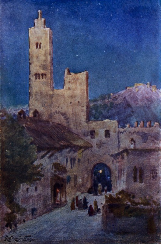 A Town of La Mancha (farge litho) av Alexander Wallace Rimington