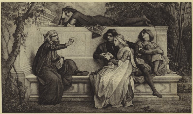 En florentinsk poet (fotogravyr) av Alexandre Cabanel