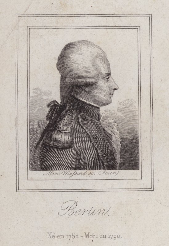 Antoine de Bertin , fransk poet (gravering) av Alexandre Massard
