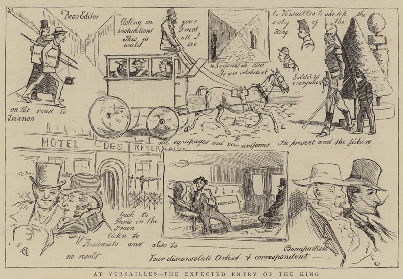 I Versailles, den forventede inntreden av kongen av Alfred Chantrey Corbould