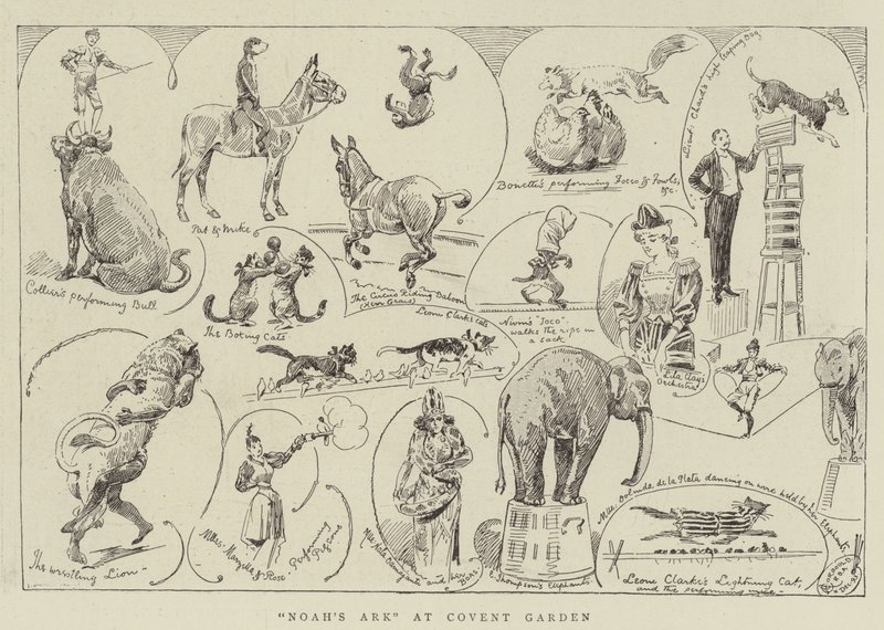 Noahs ark i Covent Garden av Alfred Chantrey Corbould