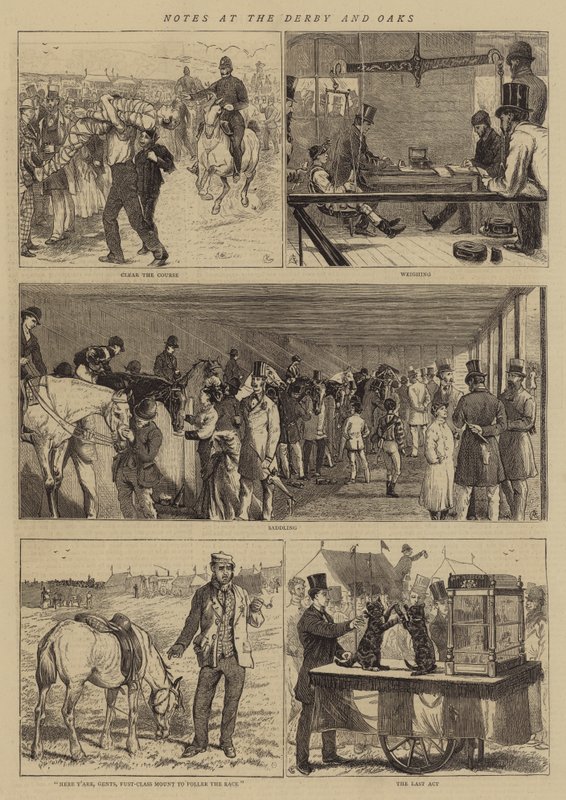Notater på Derby og Oaks av Alfred Chantrey Corbould