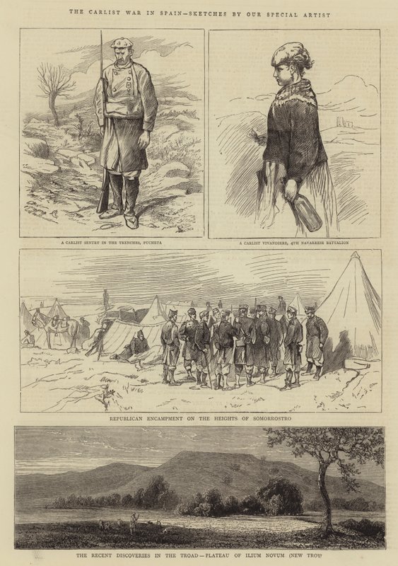 Carlistkrigen i Spania av Alfred Chantrey Corbould