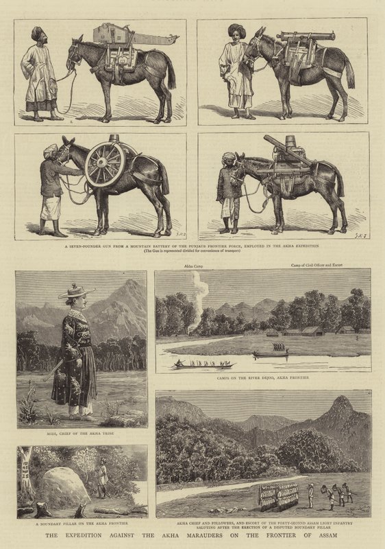 Ekspedisjonen mot Akha Marauders på grensen til Assam av Alfred Chantrey Corbould