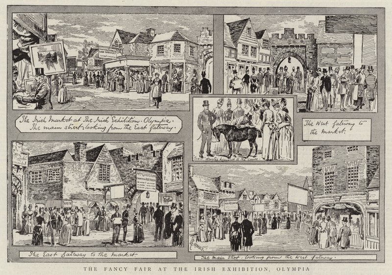 Fancy Fair på den irske utstillingen, Olympia av Alfred Chantrey Corbould