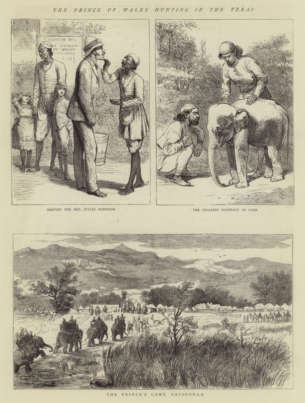 Prinsen av Wales jakter i Terai av Alfred Chantrey Corbould