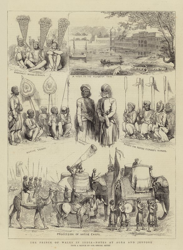 Prinsen av Wales i India, notater i Agra og Jeypore av Alfred Chantrey Corbould