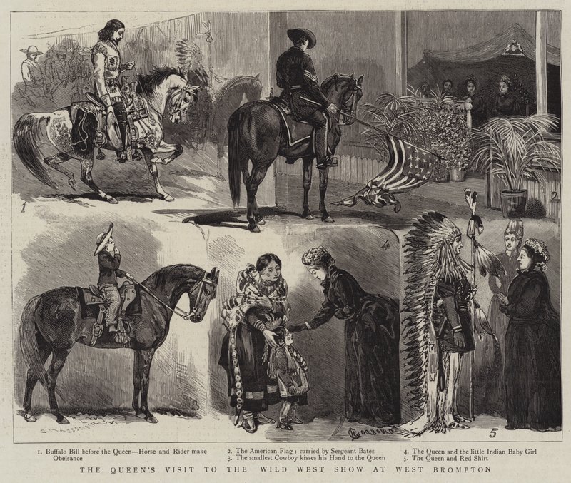 Dronningens besøk til Wild West Show på West Brompton av Alfred Chantrey Corbould