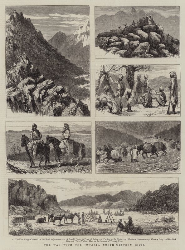 Krigen med Jowakis, Nordvest-India av Alfred Chantrey Corbould