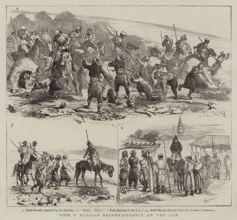 Med russernes rekognosering på Lom av Alfred Chantrey Corbould