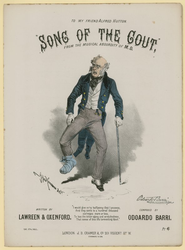 Song Of The Gout, Lawreen og Oxenford, Odoardo Barri av Alfred Concanen