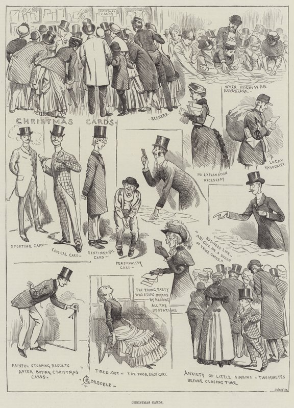 Julekort av Alfred Courbould