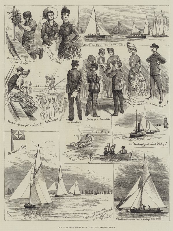 Royal Thames Yacht Club, amatørseilkamp av Alfred Courbould