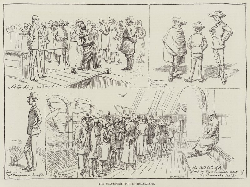 De frivillige for Bechuanaland av Alfred Courbould