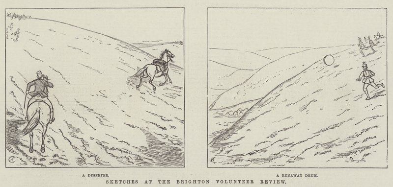 Skisser på Brighton Volunteer Review av Alfred Crowquill