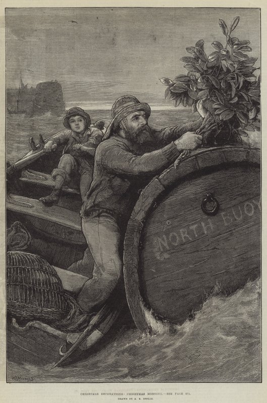 Julepynt, julemorgen av Alfred Edward Emslie